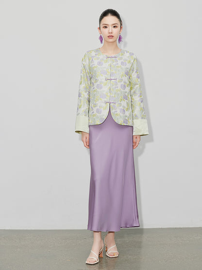 Autumn Women's Tulip Brocade Jacquard Elegant Jacket