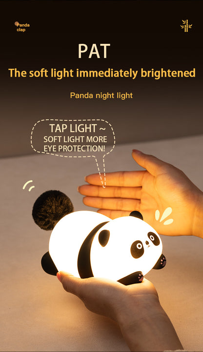 Furry Fun Panda Lamp USB Night Light Cute Bedside Gift Lamp