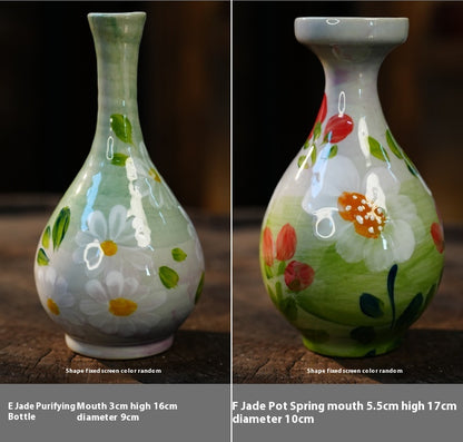 Jingdezhen Handmade Ceramic Vase — Oil Painting Style Small Home Decor
