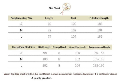 Trees of Sea 2025 New Ming Hanfu Set Stand Collar Embroidered Horse Face Skirt