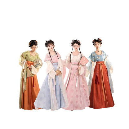 Tang Dynasty Hanfu Set — Beizi Shirt & Eight-Panel Waist Skirt