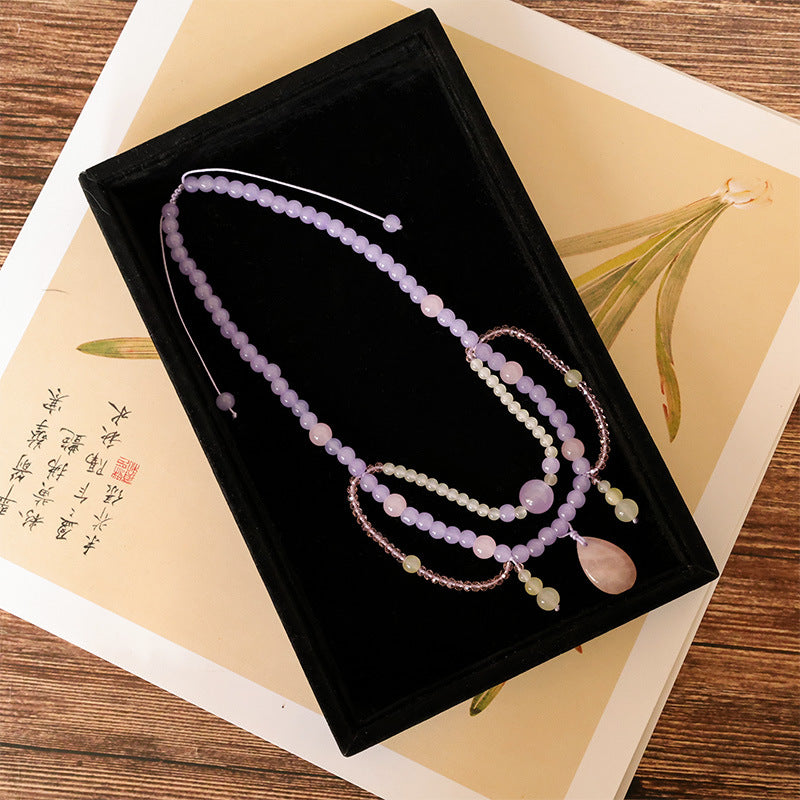 Ancient Costume Hanfu Necklace | Elegant Horse Face Skirt Fresh Jewelry Accessory