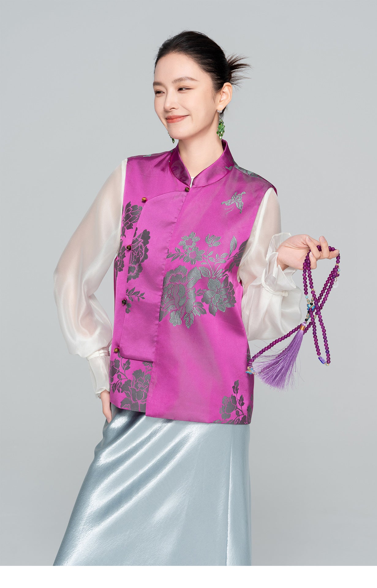 Stylish Jacquard Sleeveless Vest