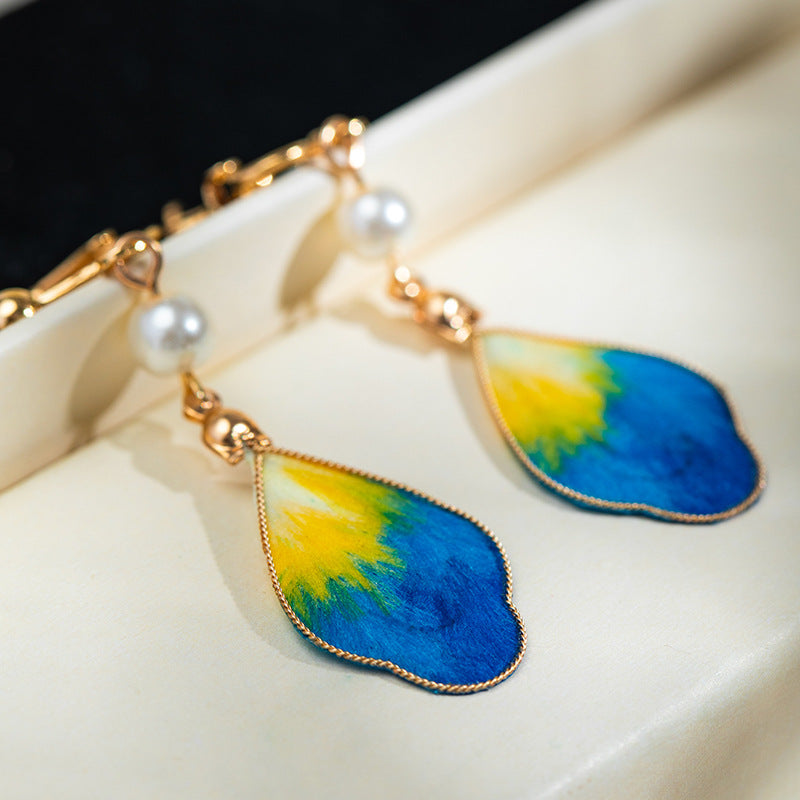 Handmade silk velvet earrings accessories ear hooks and ear clips