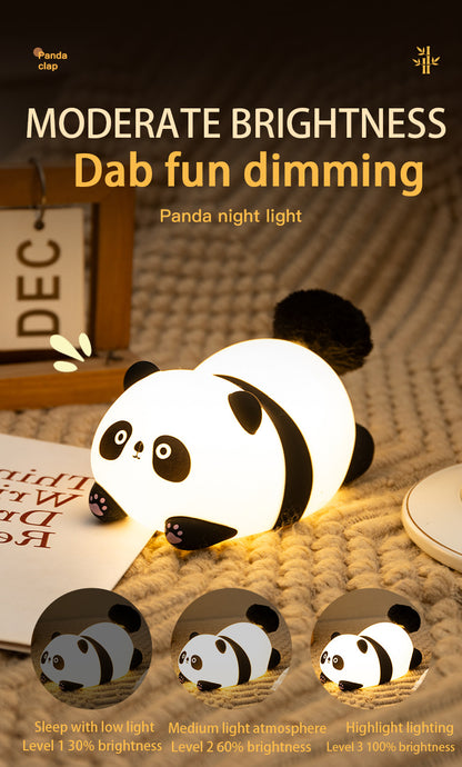 Furry Fun Panda Lamp USB Night Light Cute Bedside Gift Lamp