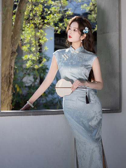 Elegant Sleeveless Cheongsam – Youth Retro High-End Dress