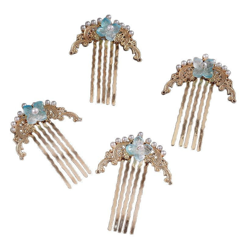 Elegant Ancient Costume Perm Flower Hairpin Hanfu Tang Style Hair Accessory