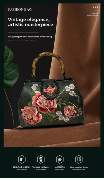 Vintage Chinese Embroidered Bag — Elegant Shoulder Crossbody for Women