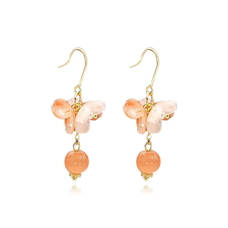 Ancient Style Orange Blossom Earrings | Elegant Trendy Chinese Style Jewelry