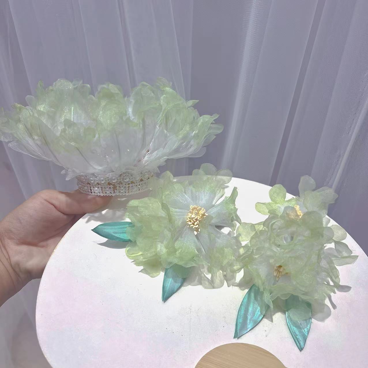 Ancient Style Forest Sweet Perm Flower Hair Crown Hanfu Handmade Hairpin