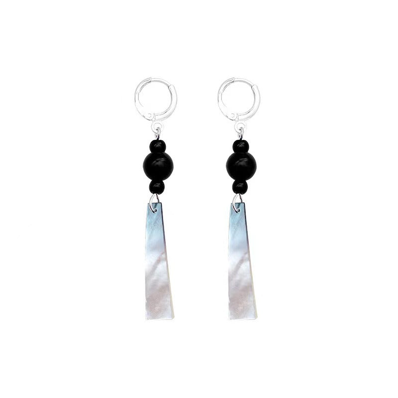Long Black Earrings for Women — Ancient Style Chinese Ink Painting Earrings
