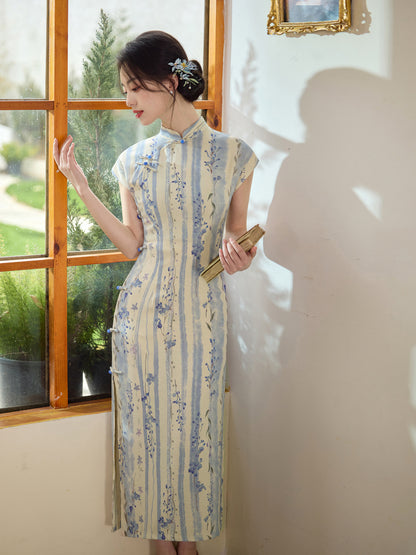 Artistic Chinese Qipao – Breathable Side Eight-Button Dress