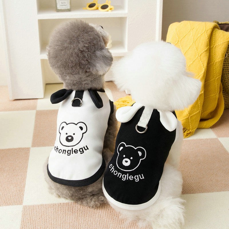 Spring Summer Pet Chinese Style Embroidered Vest for Dogs and Cats