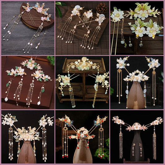 Hanfu Hair Accessories Fairy Girl Tassel Hairpin Full Set Buyao Hairpin