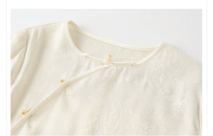 2025 New Chinese Style Elegant Jacquard Shirt | High-End Embroidered Button Top