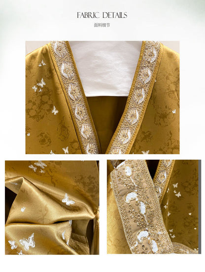High-End Butterfly Embroidered Outerwear for Women