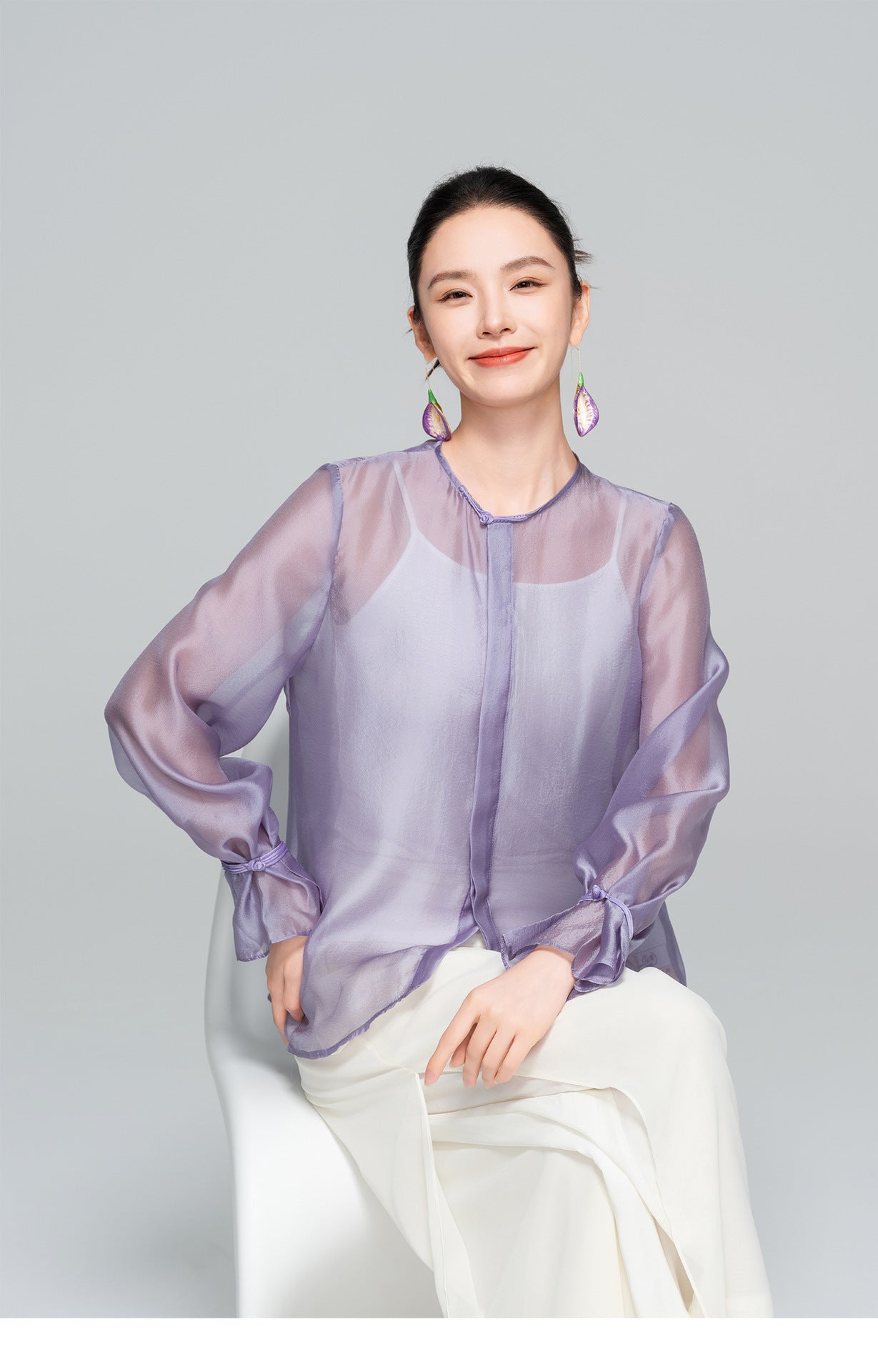 High-End Lightweight Bell Sleeve Top for Women
