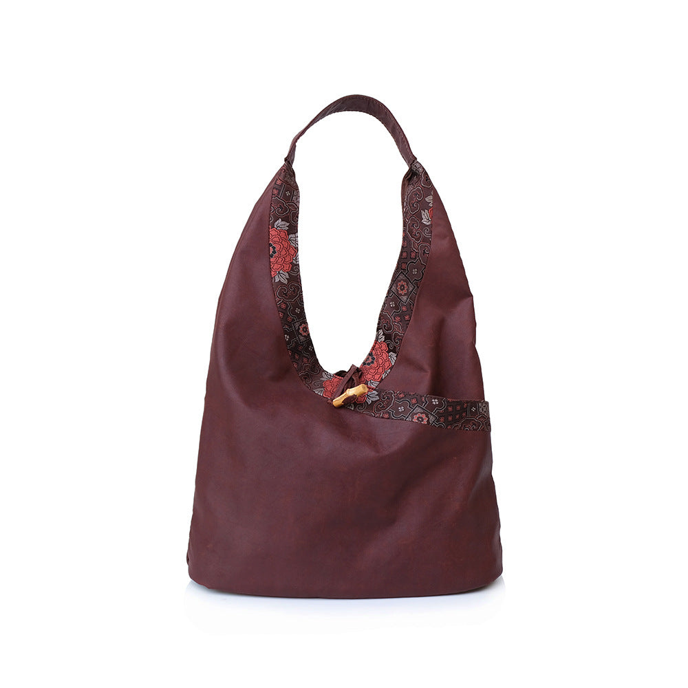 National Style Xiangyun Silk Tote — Elegant Vintage Underarm Bag