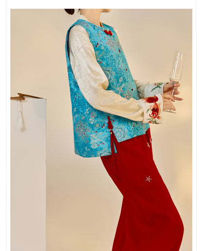 Early Autumn Retro Embroidered Vest | New Chinese Style Women's Top