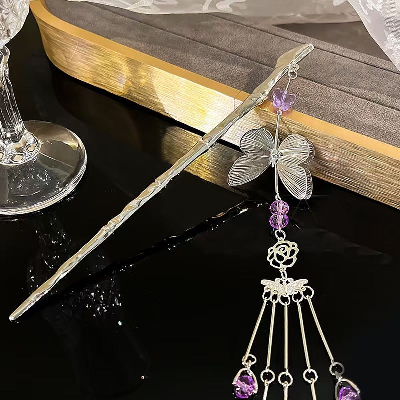 Ancient Style Hanfu Hairpin | Elegant Cheongsam Back Hair Accessory for Women