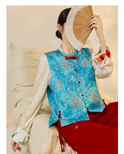 Early Autumn Retro Embroidered Vest | New Chinese Style Women's Top