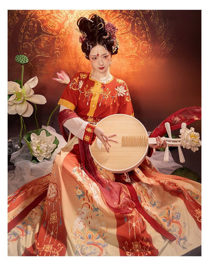 Tang & Wei Jin Style Hanfu — Chest-High Skirt Women’s Spring Summer Set