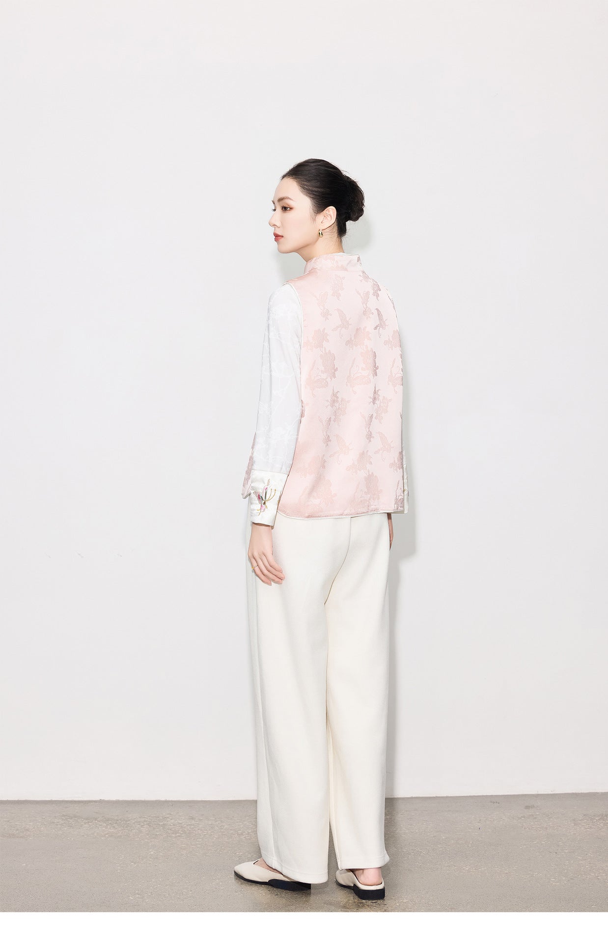 High-End Elegant Jacquard Vest Top for Women