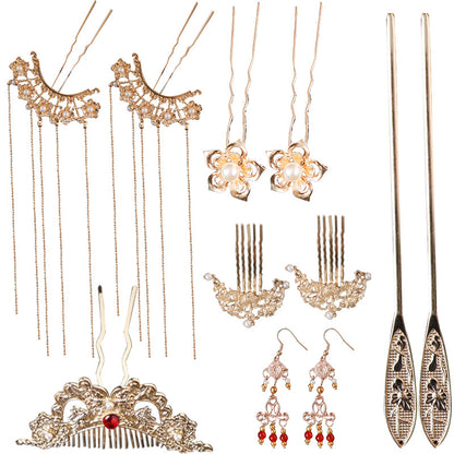 Ancient Style Full Set Hair Accessories Step Shake Tassel Hairpin Tang Palace