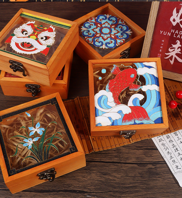 Handmade Cloisonné Enamel Jewelry Box DIY Kit — Chinese Style Craft Gift Set