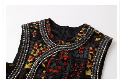 High-End Summer Dress for Women |New Chinese Style Embroidered Long Dress