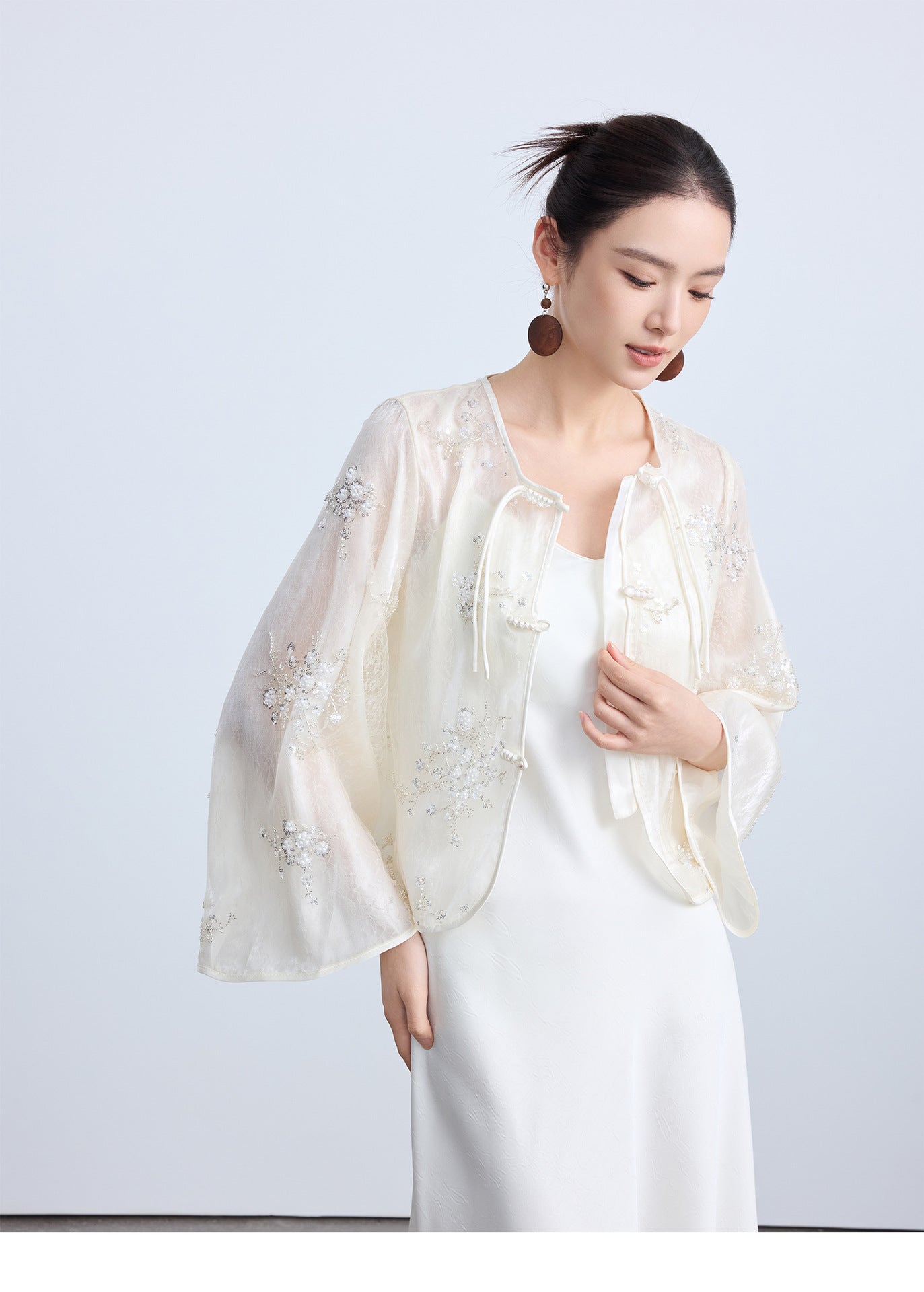 Elegant Sheer Embroidered Top