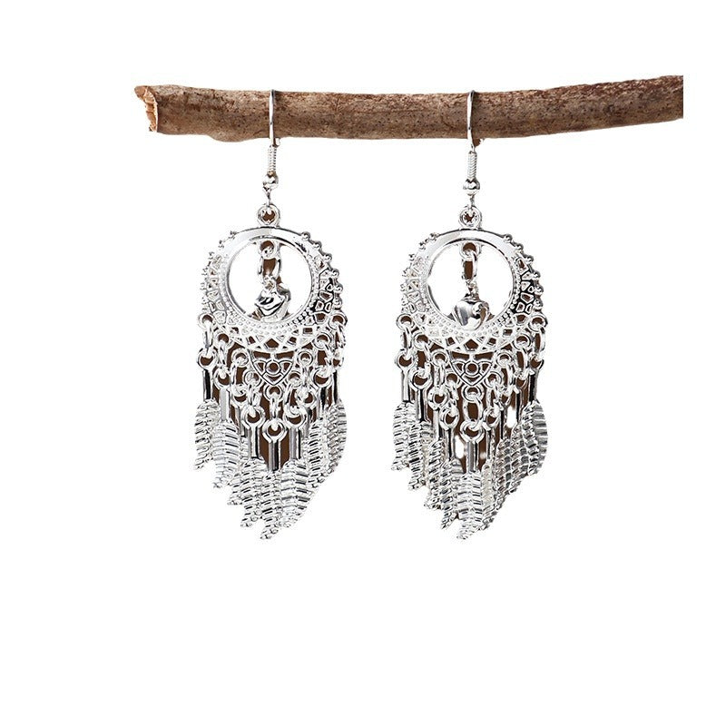 Ancient Style Ethnic Earrings | Elegant Miao Jewelry for Women