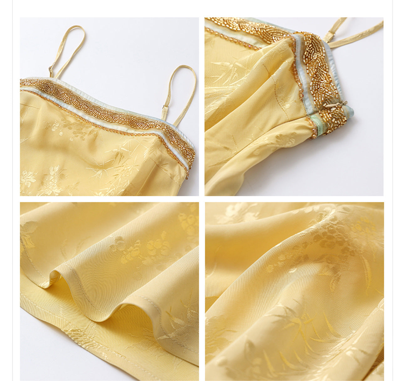 Elegant New Chinese Embroidered Jacquard Cardigan & Strap Dress Set