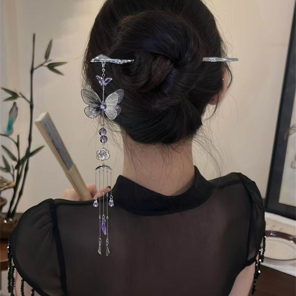 Ancient Style Hanfu Hairpin | Elegant Cheongsam Back Hair Accessory for Women