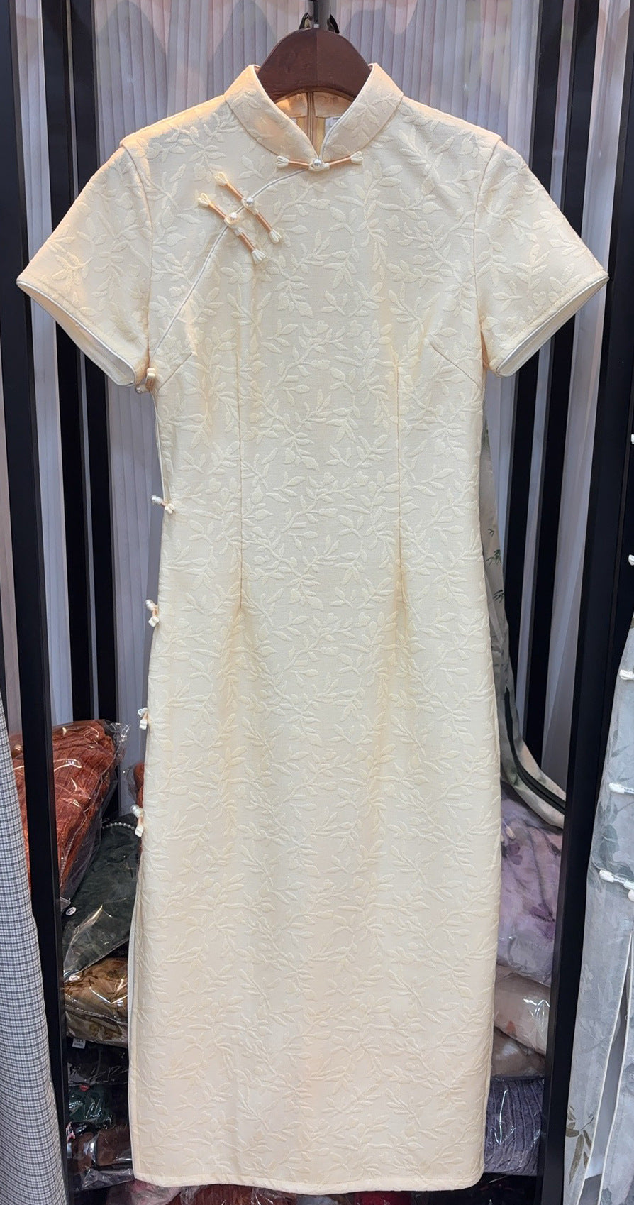 Retro Lace Qipao – Pink Elegant New Chinese Style Dress