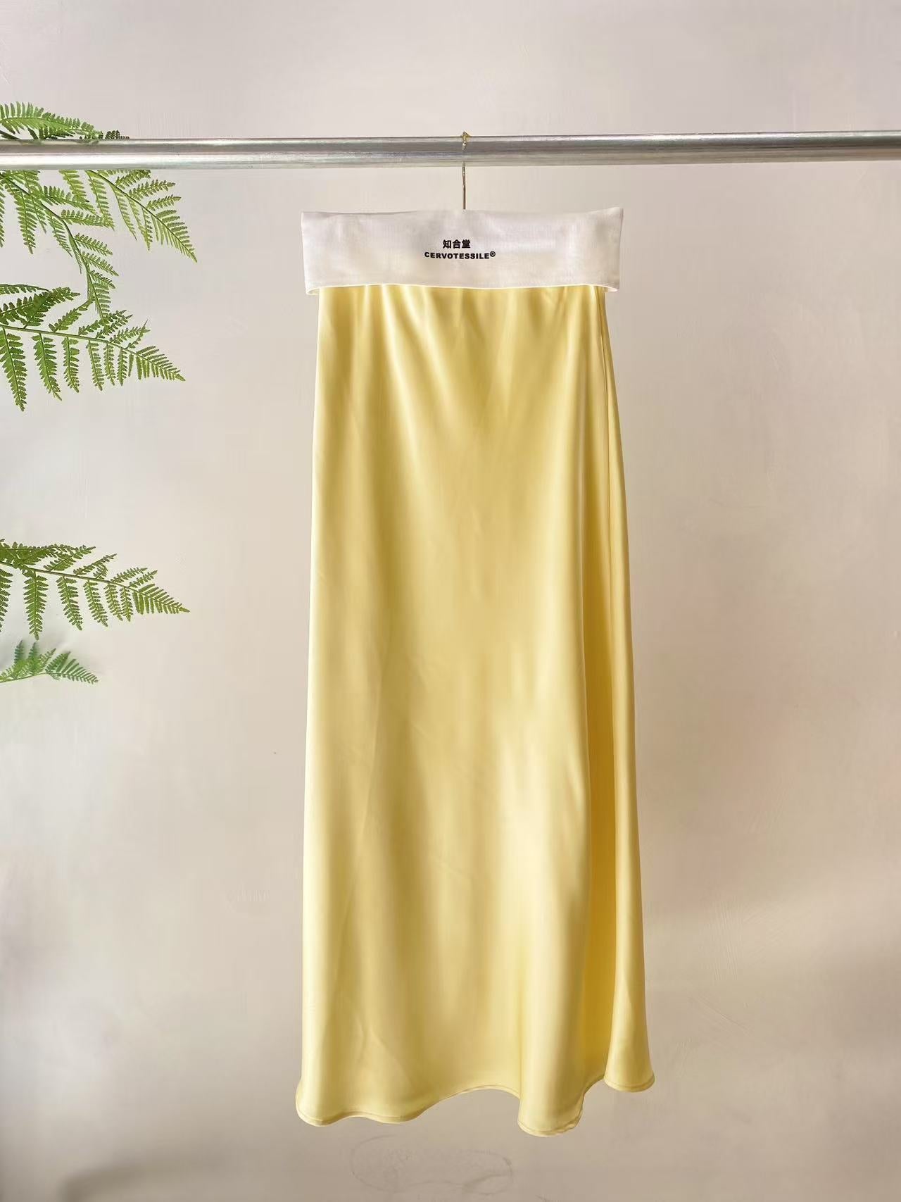 High-Waist Glossy Asymmetrical Mermaid Half Skirt