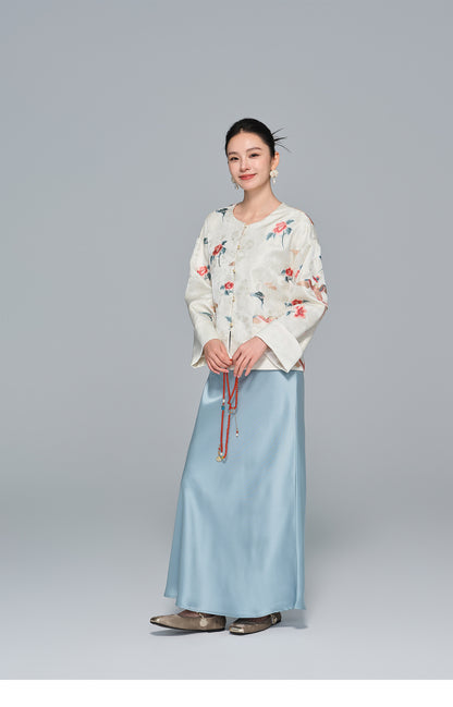 Elegant Loose Embroidered Jacket