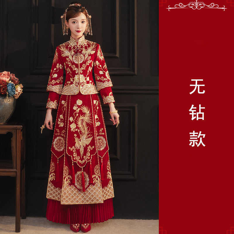 Xiuhe Wedding Dress Bride Slim Fit Chinese Wedding Couple Set