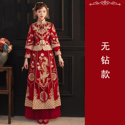Xiuhe Wedding Dress Bride Slim Fit Chinese Wedding Couple Set