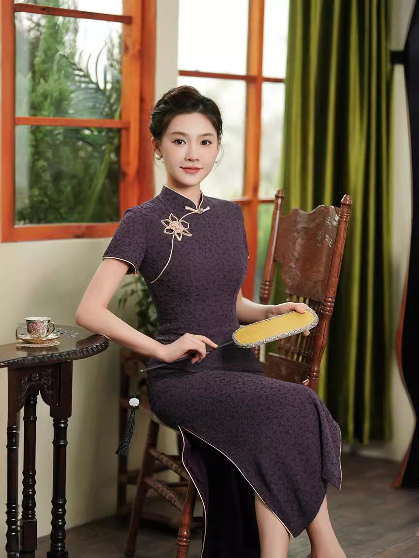 Improved Summer Qipao – Elegant Fresh Daily Wear Dress