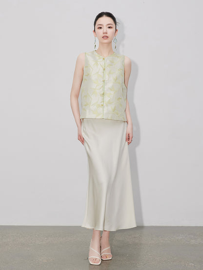 Chic Glossy Satin Mermaid Half Skirt, High-End Design