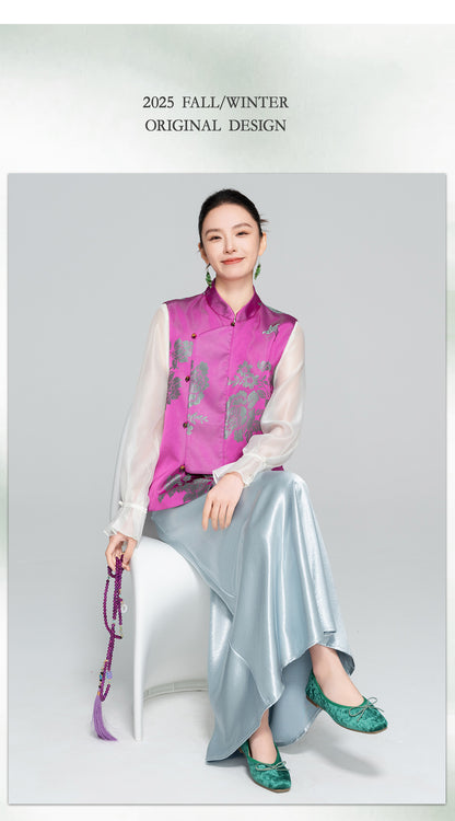 Stylish Jacquard Sleeveless Vest