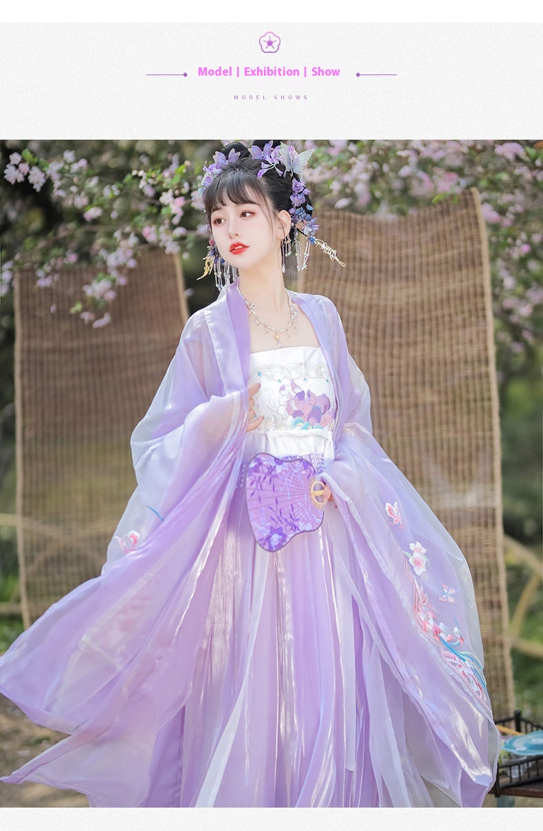 Oriental Ancient Hanfu — Restored Fairy Purple Spring Summer Set