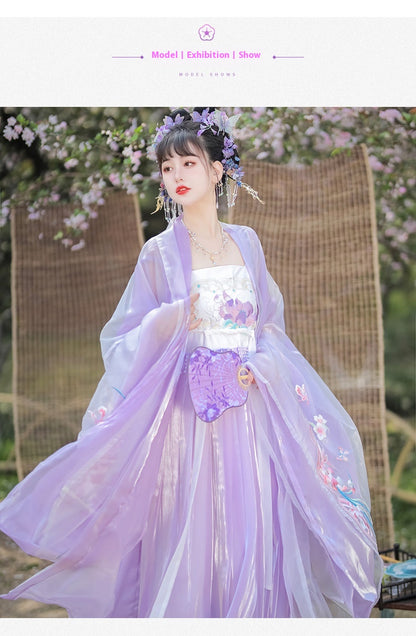 Oriental Ancient Hanfu — Restored Fairy Purple Spring Summer Set