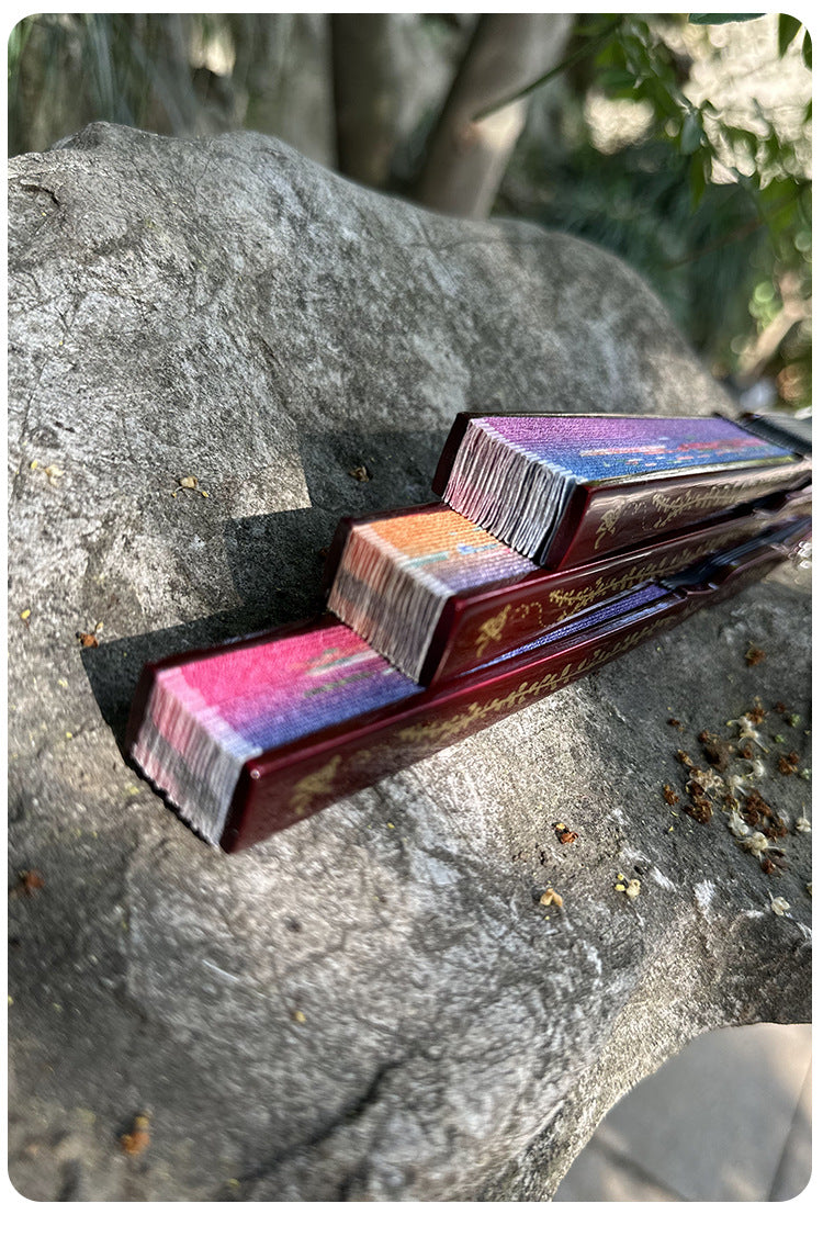 Summer Chinese Folding Fan — Ancient Style Cotton Linen Fan with Tassels