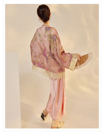 2025 New Chinese Style Light Luxury Jacket | Elegant Printed Rayon Women's Top