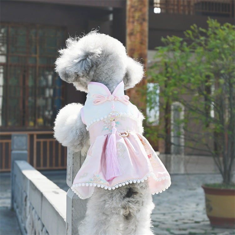 Pet Princess Tang Suit Chinese Style Cheongsam for Cats and Dogs