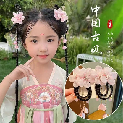 Children's Hair Clips Chinese Style Braid Tassel Hanfu Hair Accessories