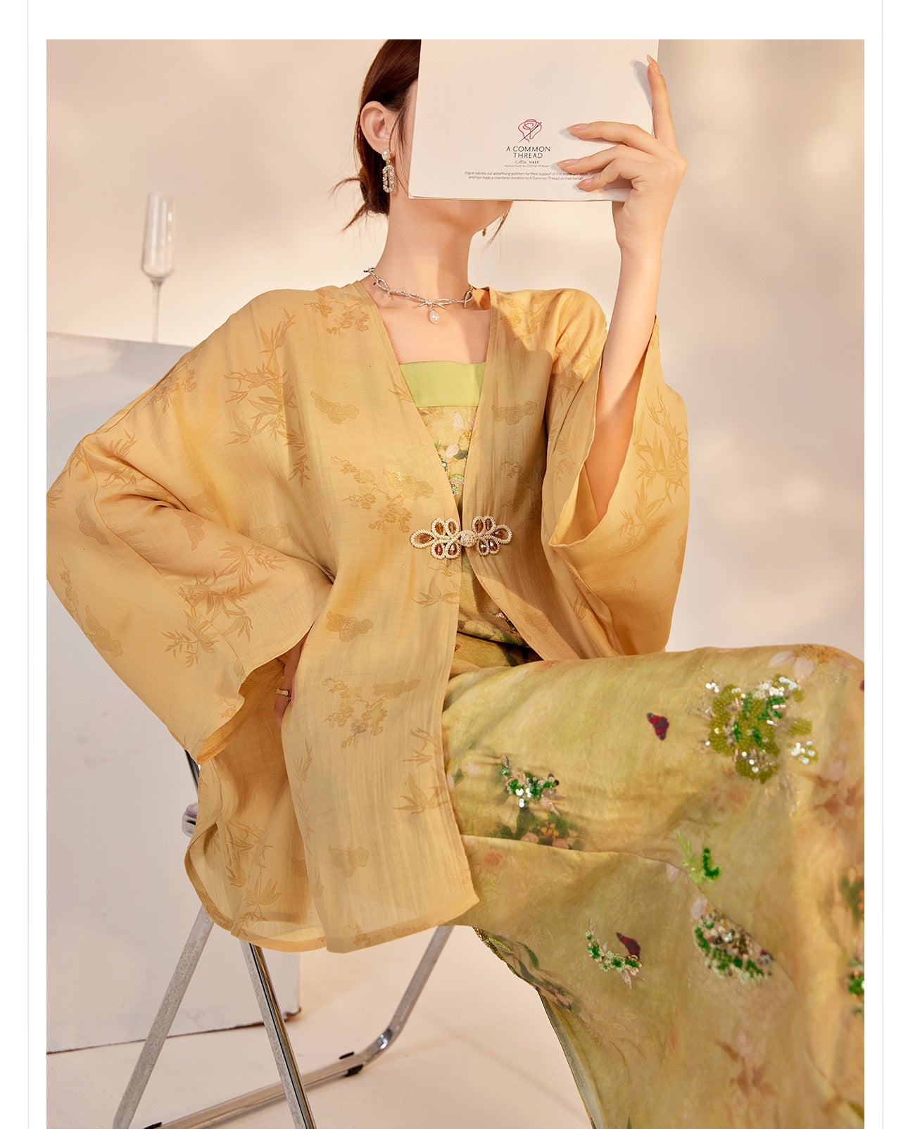 Elegant New Chinese Style High-End Women's Long Sleeve Loose Coat