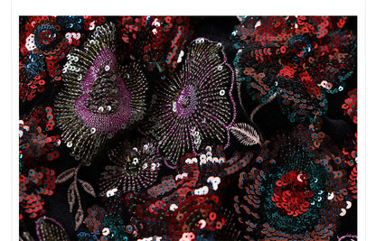 High-End New Chinese Style Embroidered Sequin Coat | Elegant National Top